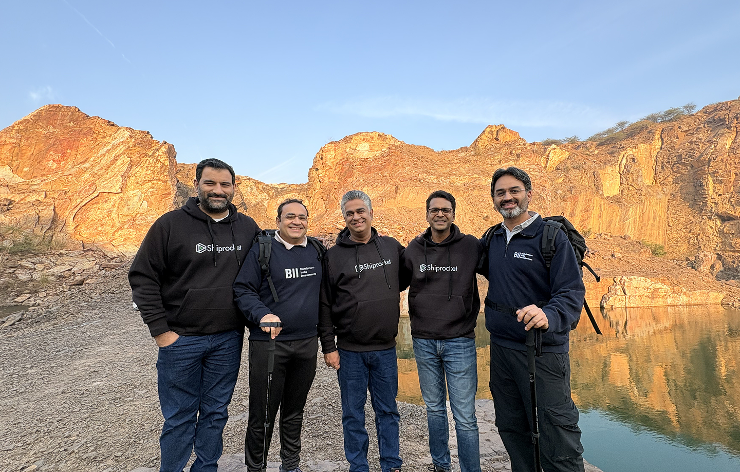 The BII and Shiprocket teams on a trek