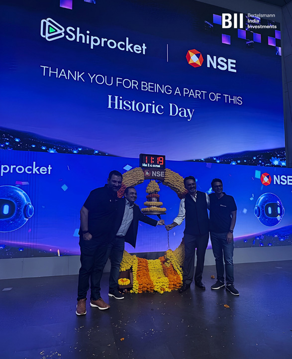 Five proud years — BII and Shiprocket at the NSE bell ceremony